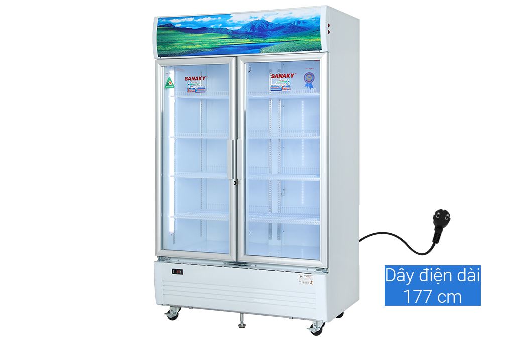 Tủ mát 2 cánh Sanaky Inverter 1100 lít TM.VH1209HP3 Màu Trắng