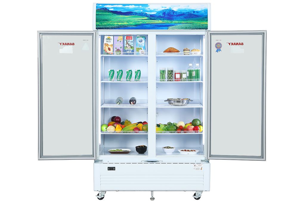 Tủ mát 2 cánh Sanaky Inverter 1100 lít TM.VH1209HP3 Màu Trắng
