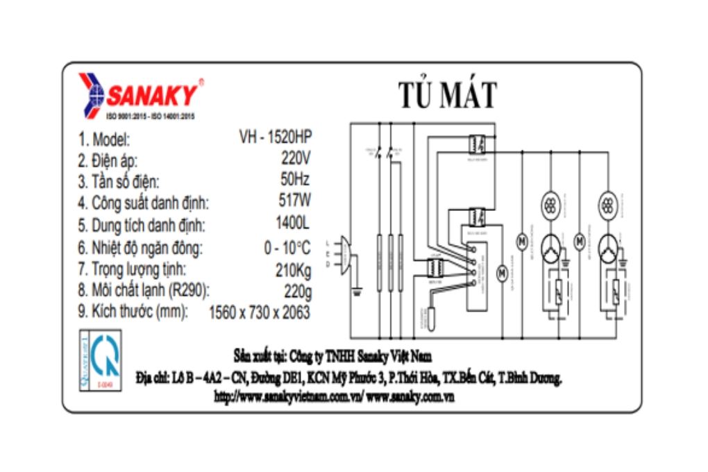 Tủ mát Sanaky 1400 lít TM.VH1520HP - 10