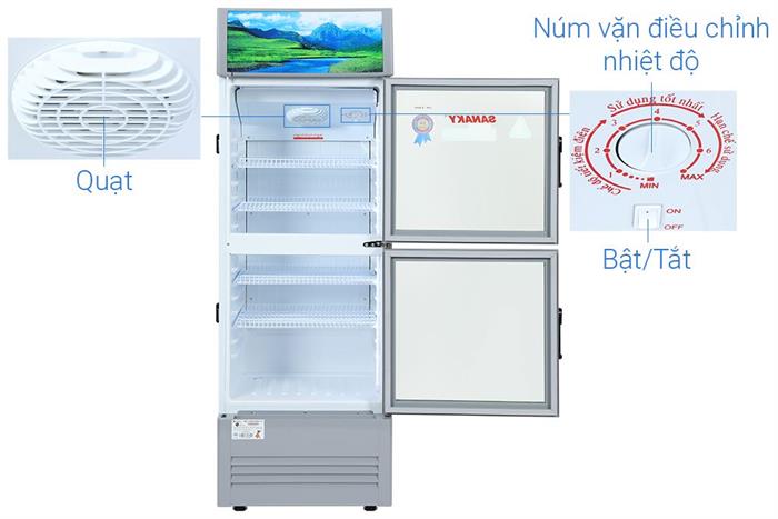 Tủ mát 2 cánh Sanaky 240 lít VH-308WL Màu Trắng