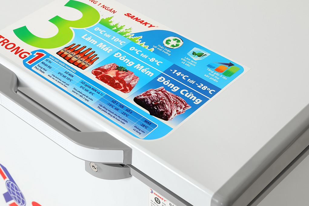 Tủ Đông Sanaky 100 lít VH162HY2 Màu Trắng - Kem