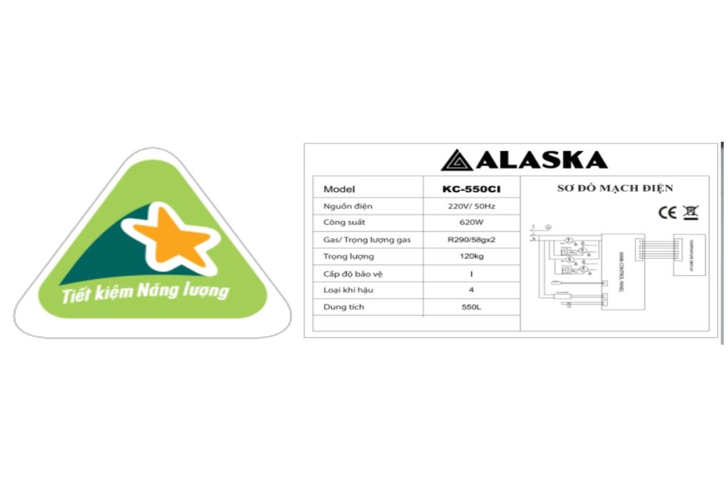Tủ đông Alaska Inverter 550 lít KC-550CI Màu Trắng