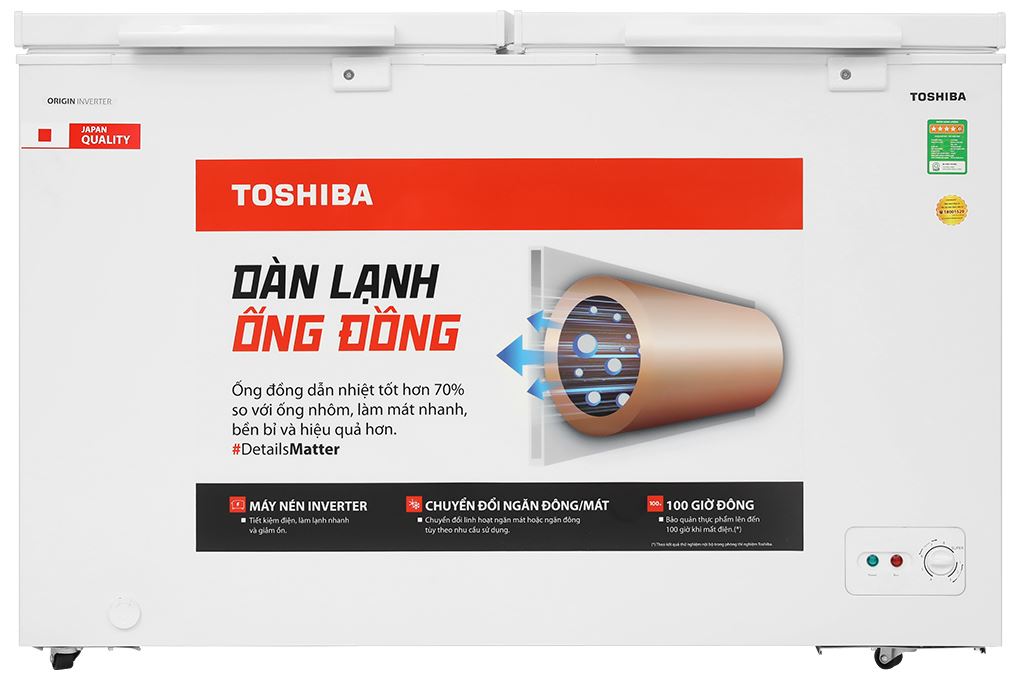 Tủ đông Toshiba Inverter 362 lít GR-RC470CM-PMV(01) Màu Trắng