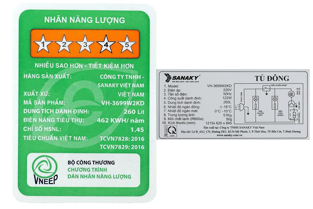 Tủ đông Sanaky 260 lít VH-3699W2KD - 14