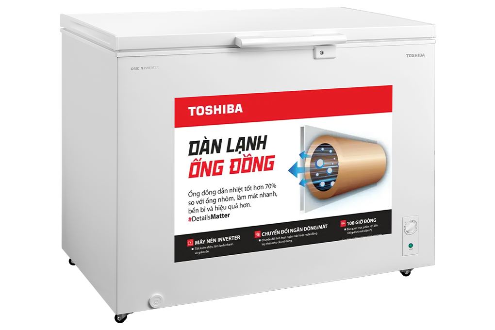 Tủ đông Toshiba Inverter 293 lít GR-RC390CM-PMV(01) Màu Trắng