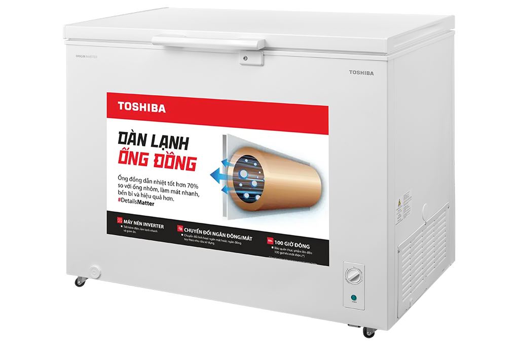 Tủ đông Toshiba Inverter 293 lít GR-RC390CM-PMV(01) Màu Trắng