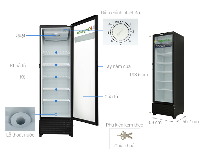 Tủ mát Kangaroo 347 lít KGSC350N1