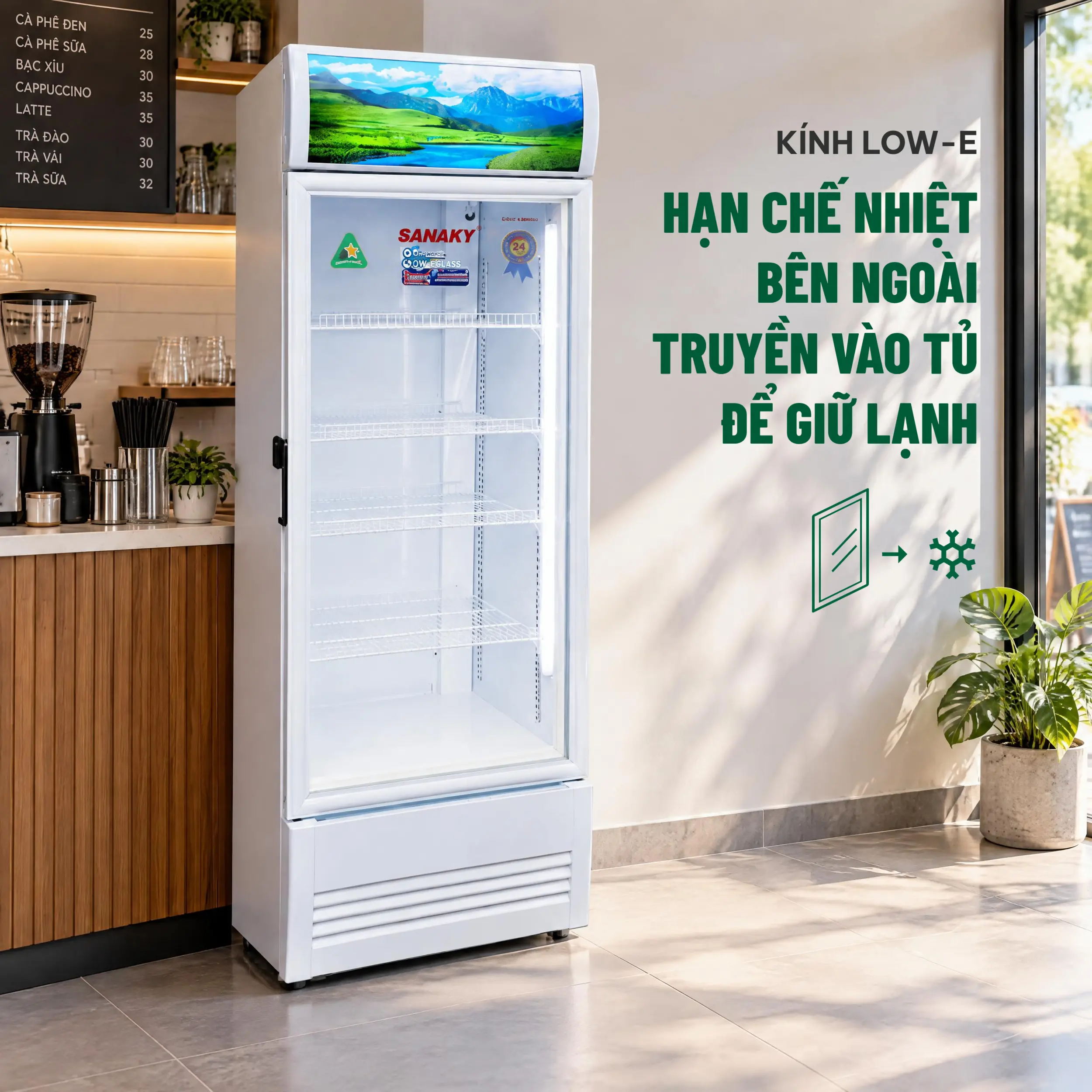 Tủ mát Sanaky Inverter 480 Lít VH-5089K3 Màu Trắng