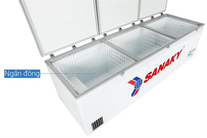 Tủ đông Sanaky Inverter 1500 lít VH-1799HY3 Màu Trắng