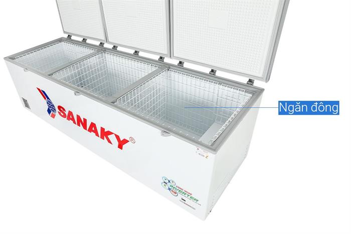 Tủ đông Sanaky Inverter 1500 lít VH-1799HY3 Màu Trắng