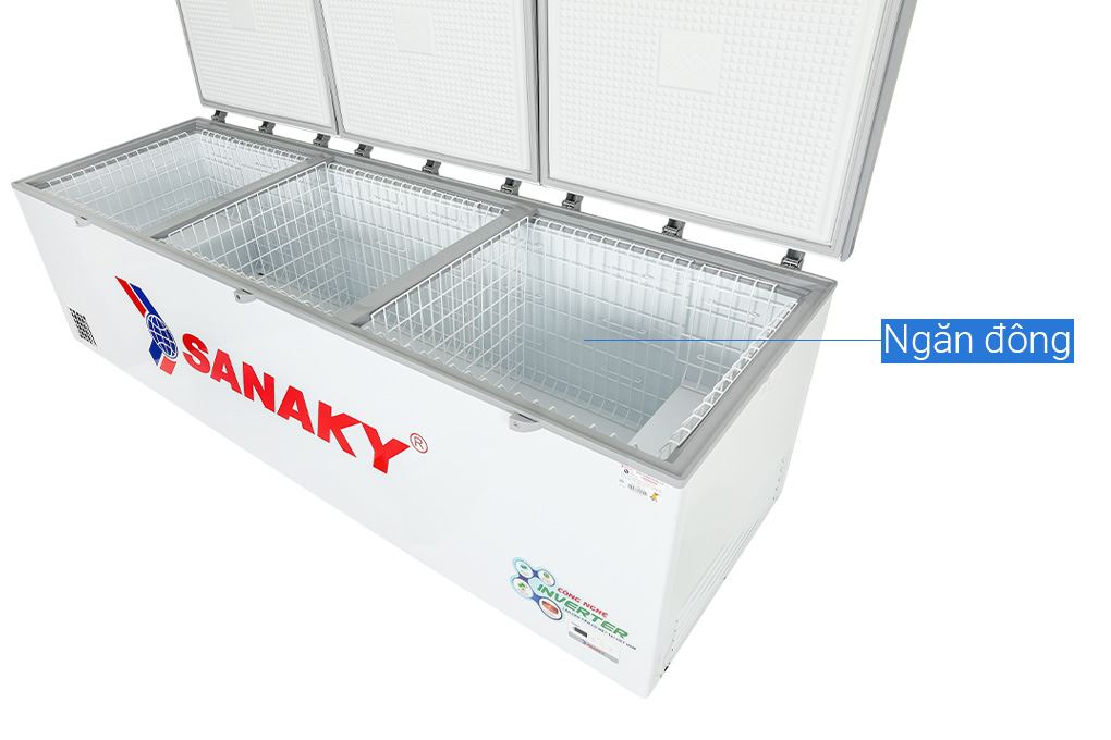 Tủ đông Sanaky Inverter 1500 lít VH-1799HY3 Màu Trắng