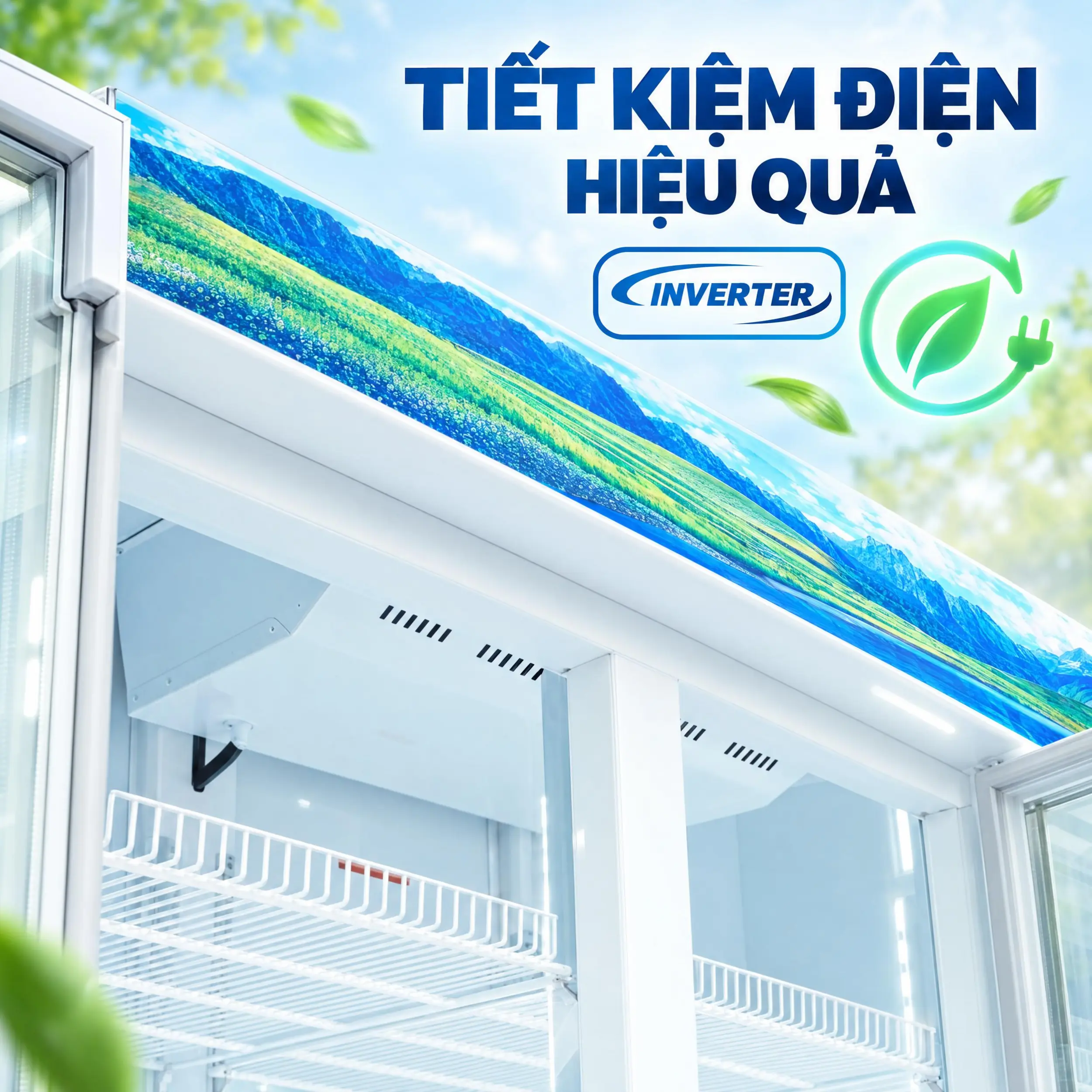 Tủ mát Sanaky Inverter 1400 lít VH-1520HP3 Màu Trắng