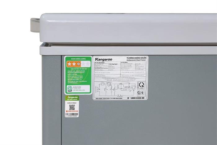 Tủ đông Kangaroo 252 lít KGFZ318NG2 Màu Ghi