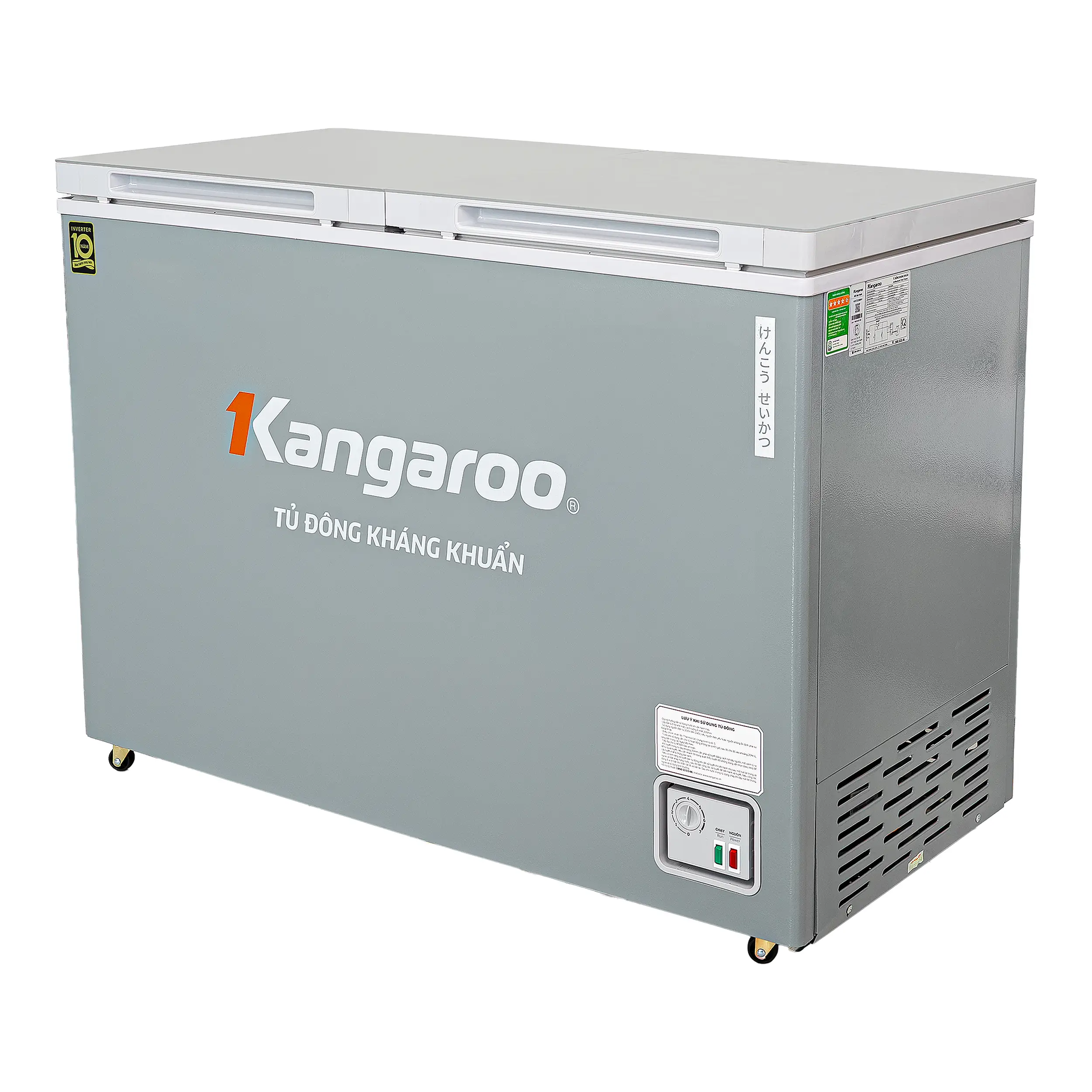 Tủ đông Kangaroo Inverter 286 lít KGFZC286IK1 Màu Ghi
