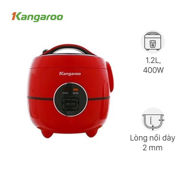 Nồi cơm nắp gài Kangaroo 1.2 lít KG822