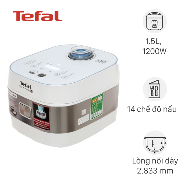 Nồi cơm điện cao tần Tefal 1.5 lít RK762168