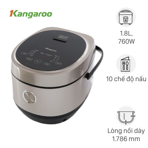 Nồi cơm điện tử Kangaroo 1.8 lít KG18DR12