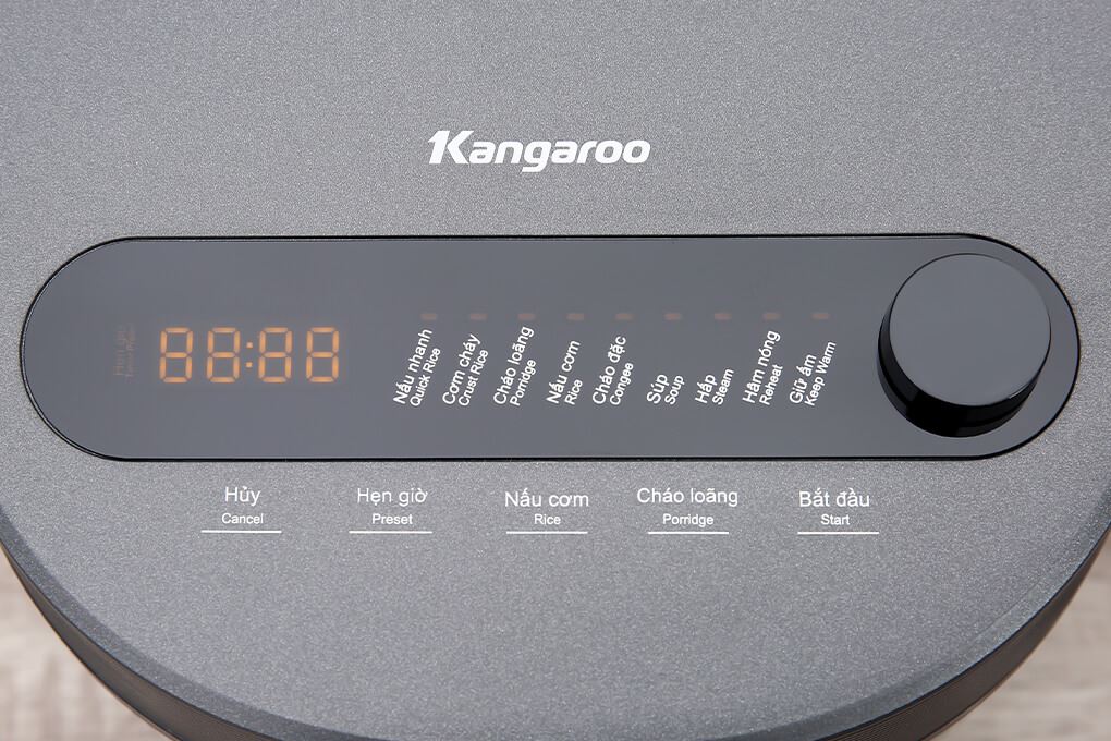 Nồi cơm cao tần Kangaroo 1.8 lít KG18RIH2 Màu Xám đậm