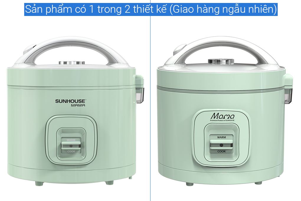 Nồi cơm nắp gài Sunhouse Mama 1.2 lít SHD8265B Màu Xanh ngọc