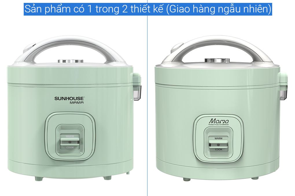 Nồi cơm nắp gài Sunhouse Mama 1.8 lít SHD8665B Màu Xanh ngọc