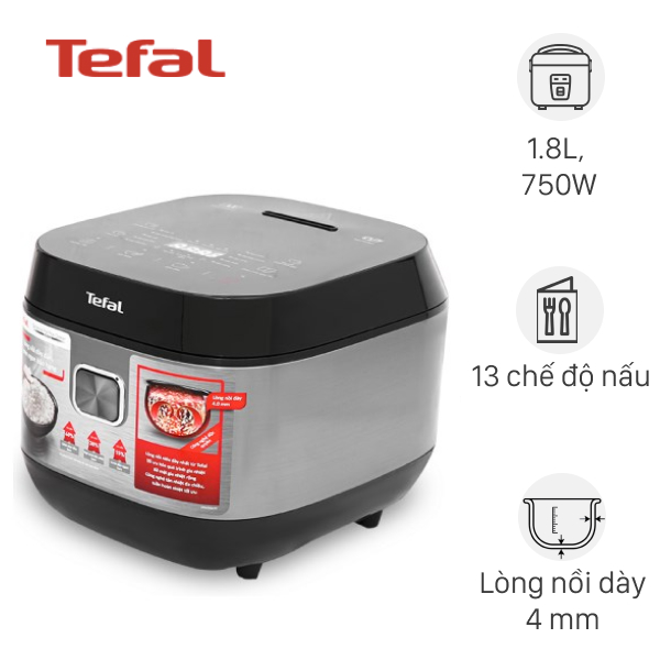 Nồi cơm điện tử Tefal 1.8 lít RK776B68