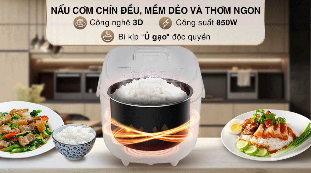 Nồi cơm điện tử Toshiba 1.8 lít RC-18DR4TVN(W) - Công nghệ