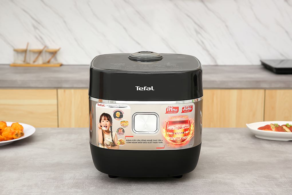 Nồi cơm cao tần Tefal Rice Master Max 1.8 lít RK819868 Màu Đen - Bạc