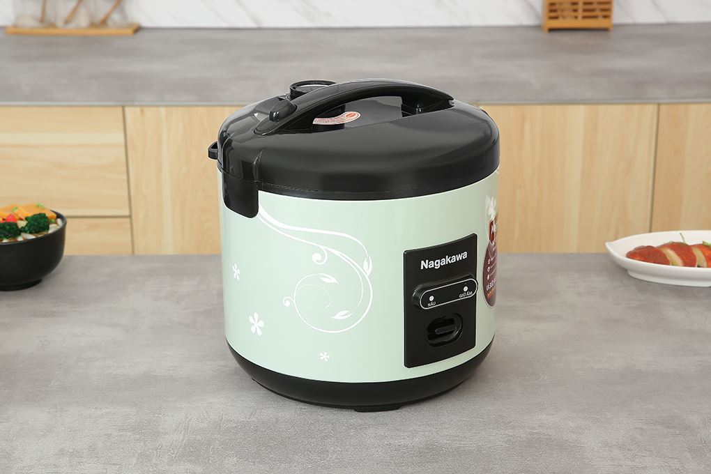 Nồi cơm nắp gài Nagakawa 1.8 lít NRC3823 Màu Xanh lá