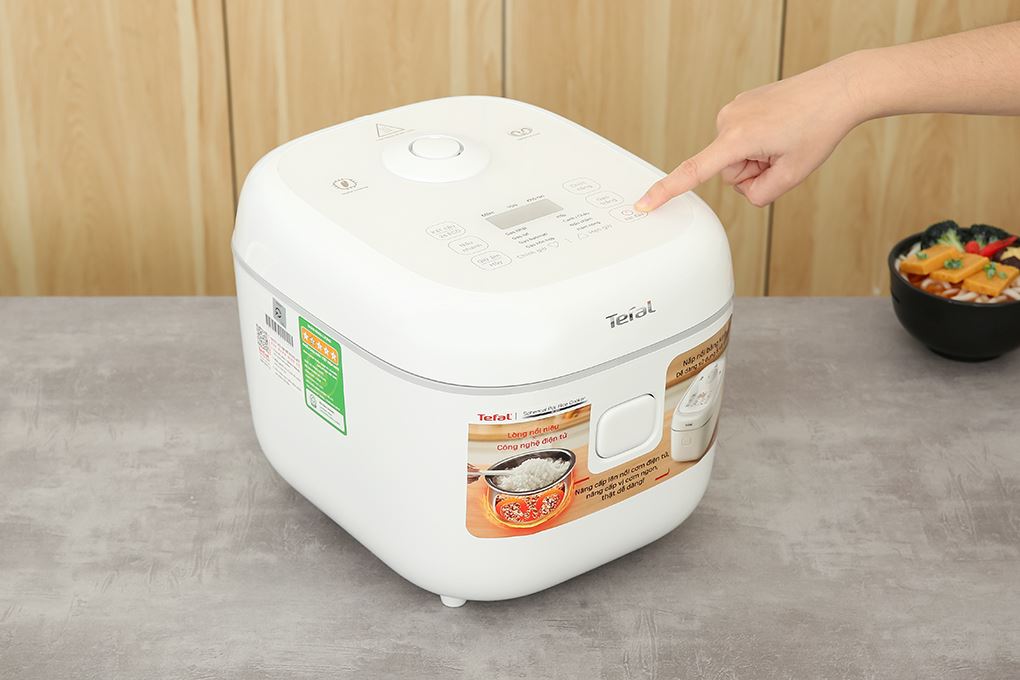 Nồi cơm điện tử Tefal 1.8 lít Delirice RK7711Y0 Màu Trắng