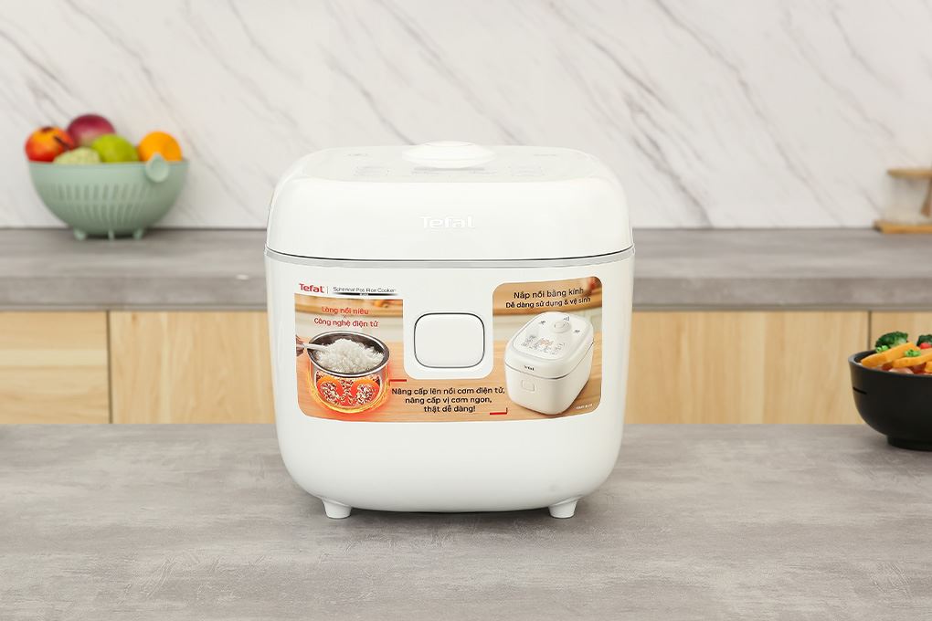 Nồi cơm điện tử Tefal 1.8 lít Delirice RK7711Y0 Màu Trắng