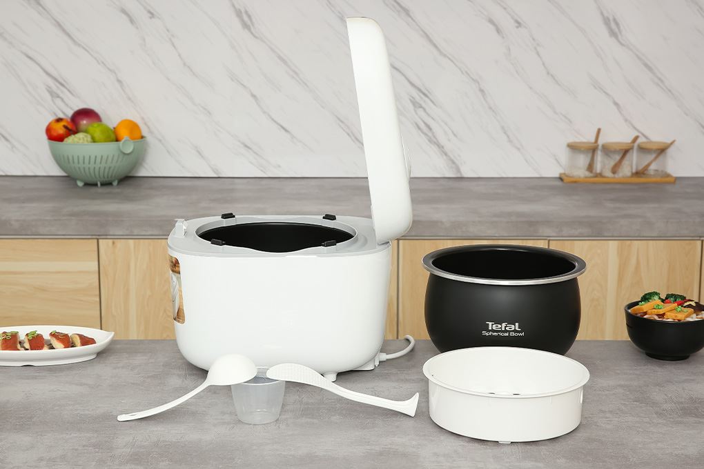 Nồi cơm điện tử Tefal 1.8 lít Delirice RK7711Y0 Màu Trắng