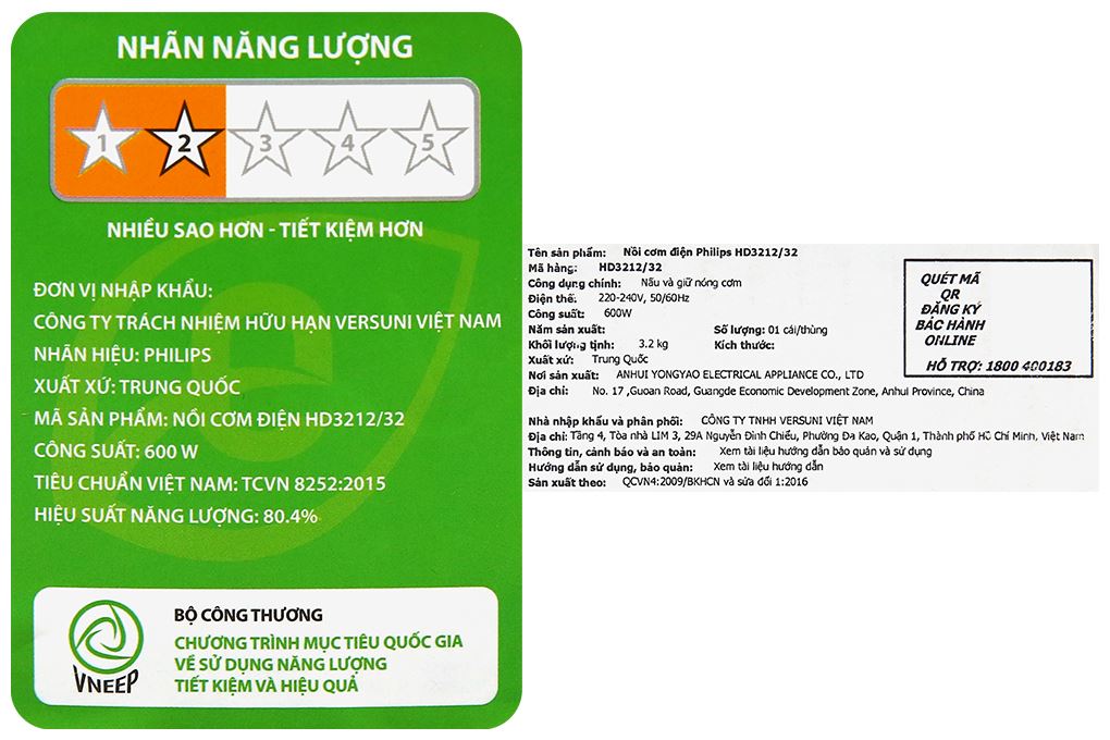 Nồi cơm nắp gài Philips 1.8 lít HD3212/32 Màu Xanh lá