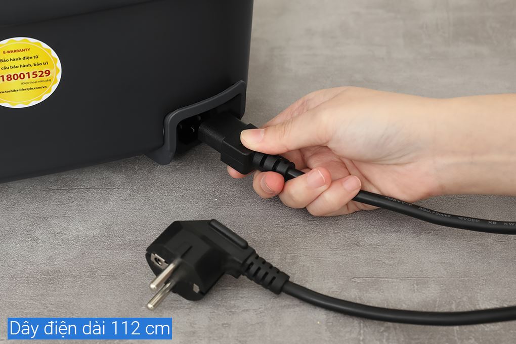 Nồi cơm điện tử Toshiba 1 lít RC-10DR5UVN(H) Màu Ghi Đậm