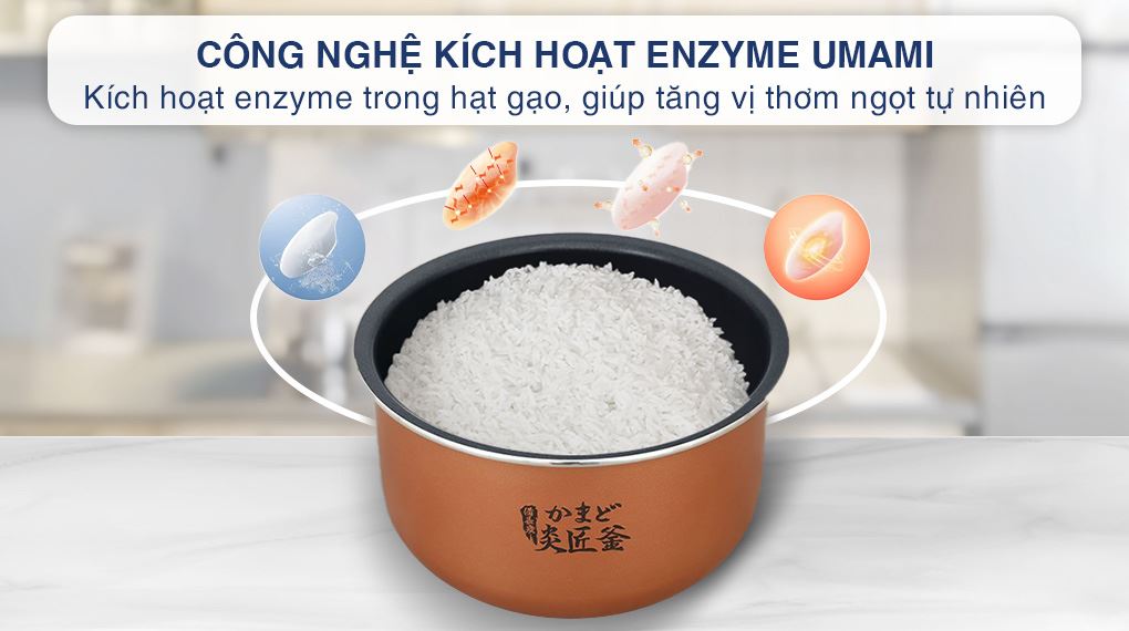 Nồi cơm điện tử Toshiba 1 lít RC-10DR5UVN(H) - Công nghệ nấu
