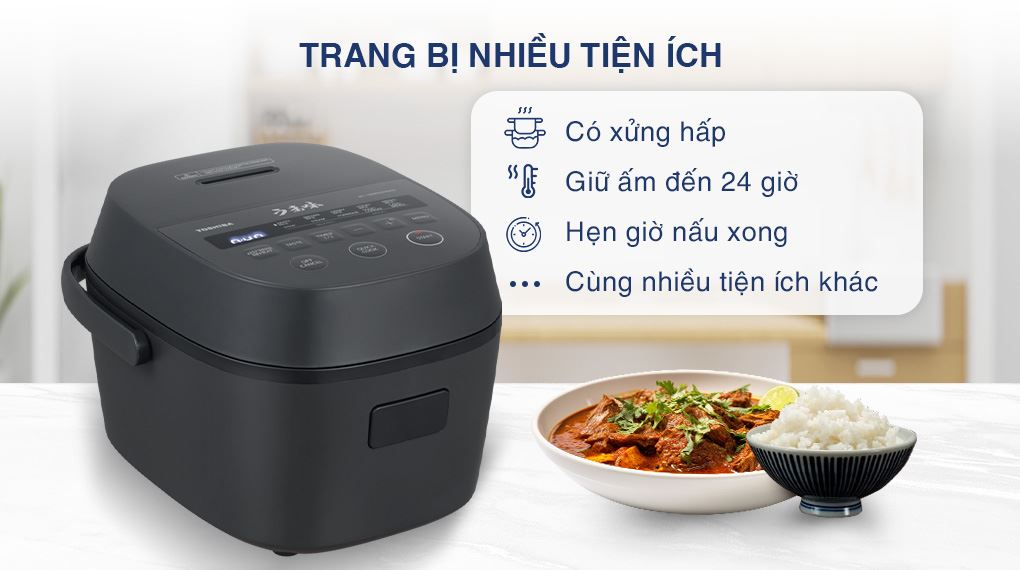 Nồi cơm điện tử Toshiba 1 lít RC-10DR5UVN(H) - Tiện ích