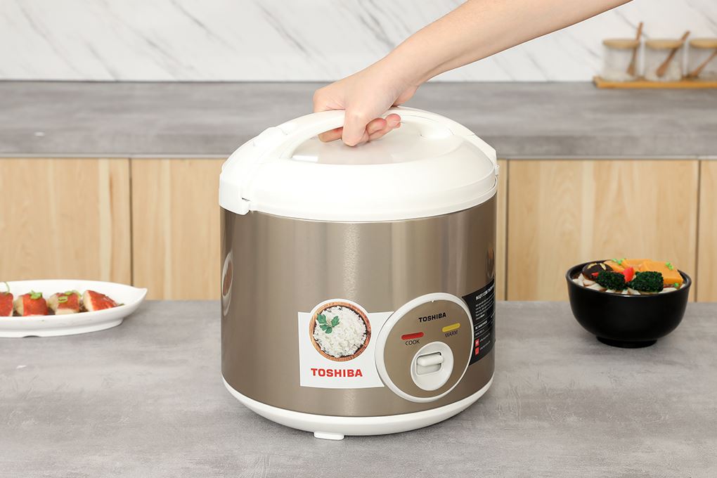 Nồi cơm nắp gài Toshiba 1.8 lít RC-18JH1TVN(N) Màu Trắng - Vàng