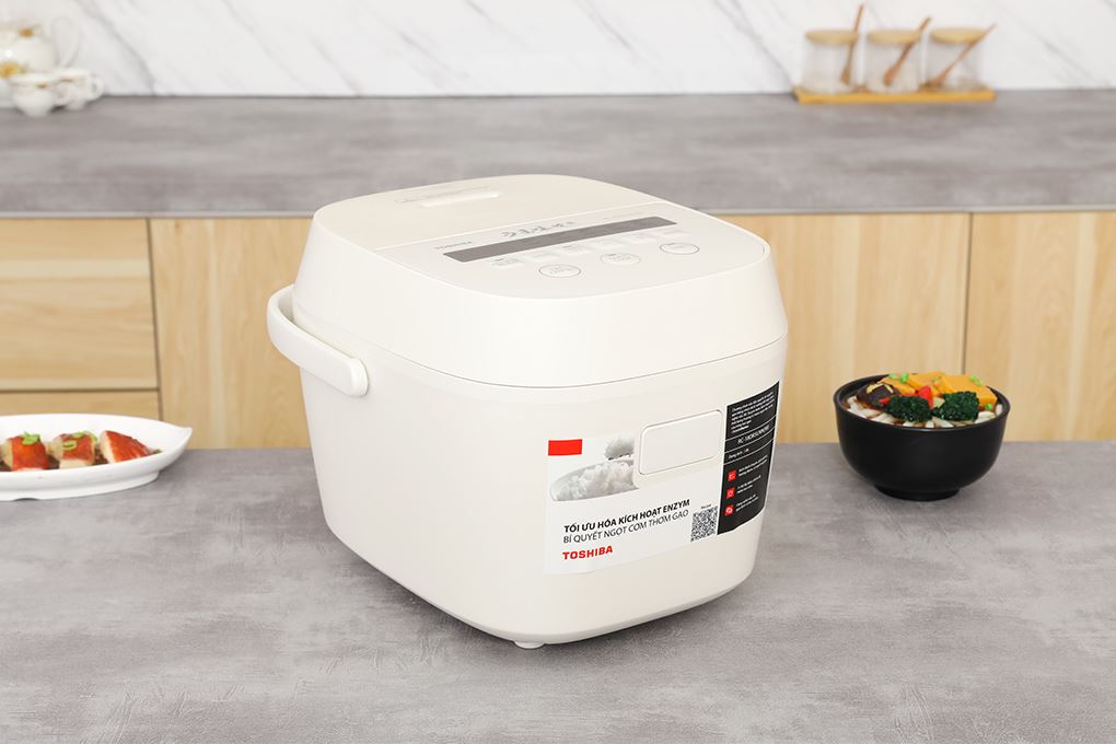 Nồi cơm điện tử Toshiba 1.8 lít RC-18DR5UVN(W) Màu Trắng