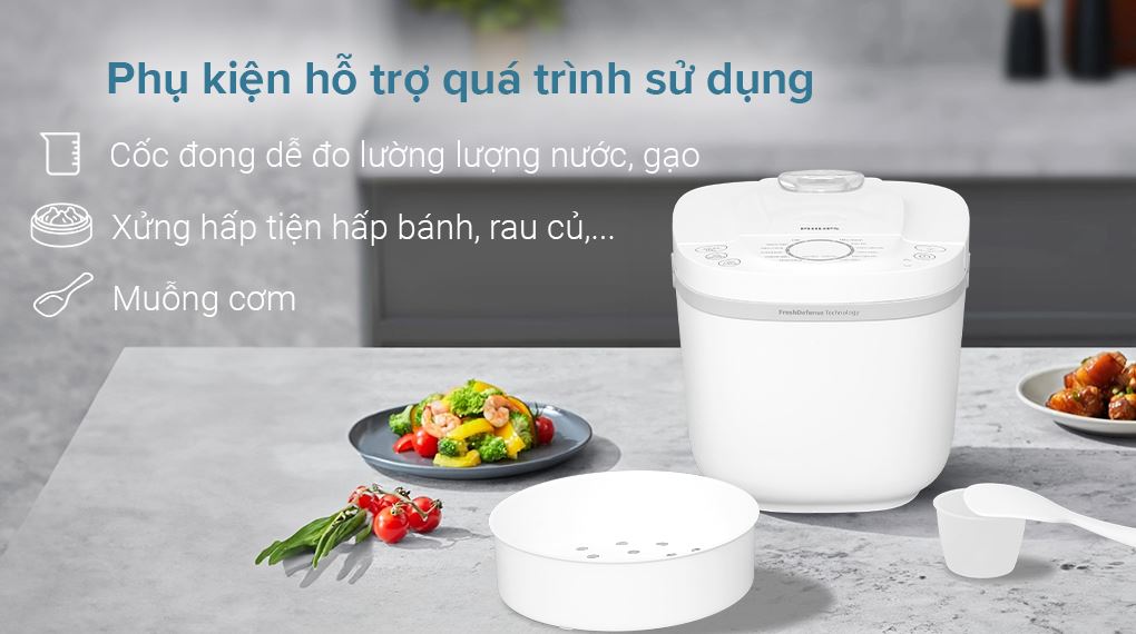 Phụ kiện - Nồi cơm điện tử Philips 1.8 lít HD4717/30