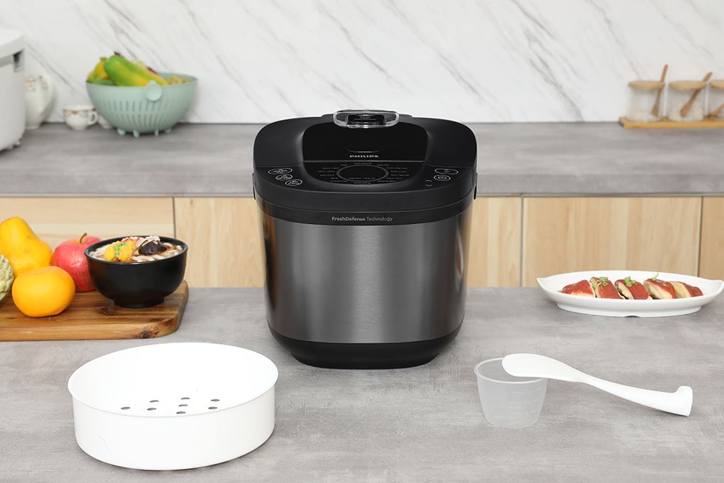 Nồi cơm điện tử Philips 1.8 lít HD4814/31 Màu Đen
