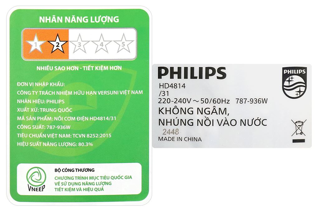Nồi cơm điện tử Philips 1.8 lít HD4814/31 Màu Đen