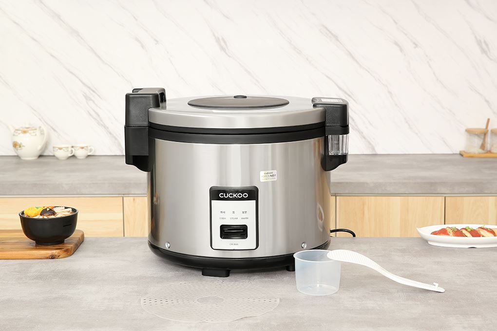 Nồi cơm nắp gài Cuckoo 6.3 lít CR-3555/BKSTVNCRCV Màu Đen - Xám