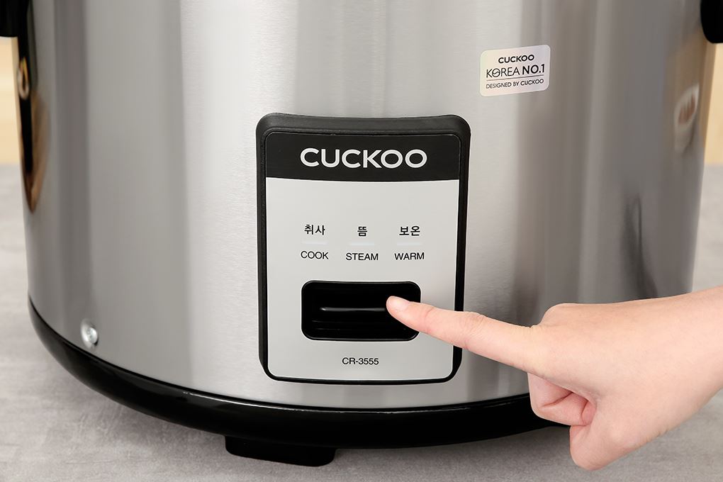 Nồi cơm nắp gài Cuckoo 6.3 lít CR-3555/BKSTVNCRCV Màu Đen - Xám