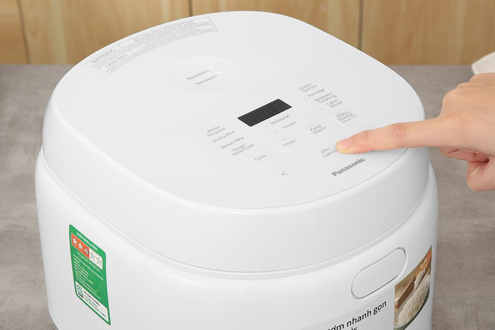 Nồi cơm điện tử Panasonic 1.8 lít SR-DL184WRA Màu Trắng