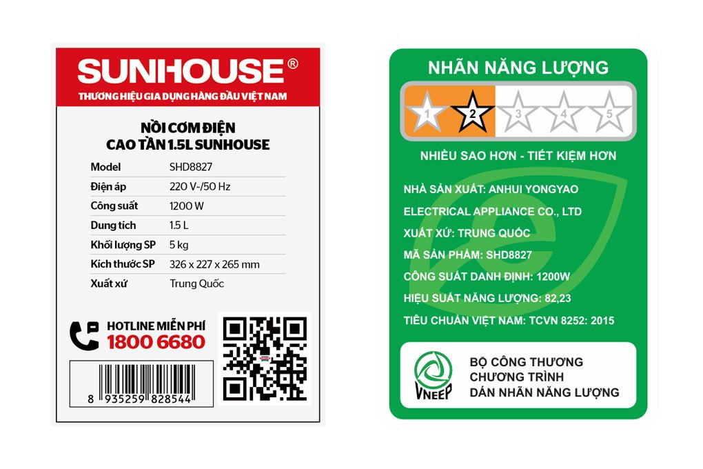 Nồi cơm cao tần Sunhouse Mama 1.5 lít SHD8827 - 11