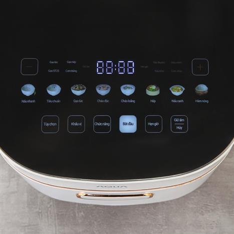 Nồi cơm điện cao tần AQUA 1.5 lít AQS-RIH401R(W)-VN Màu Trắng