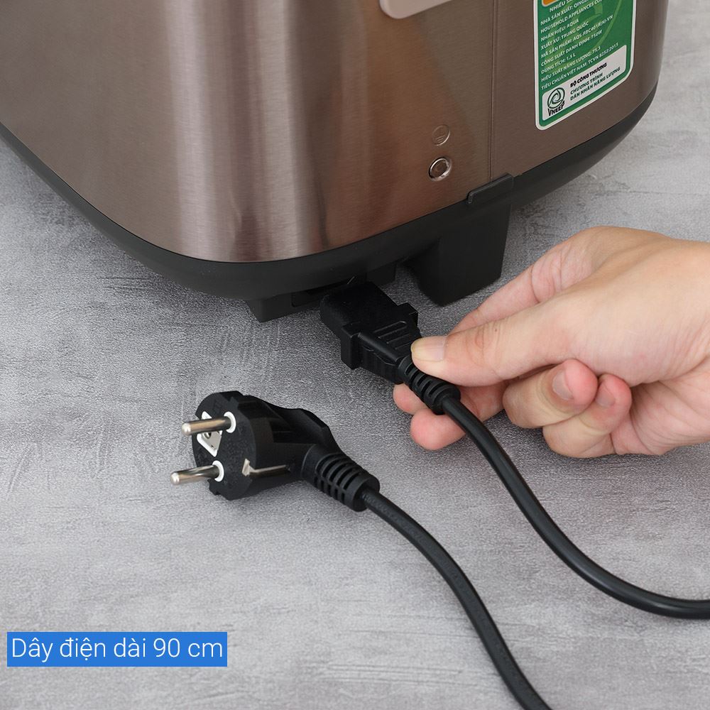 Nồi cơm điện tử AQUA 1.5 lít AQS-RBC401R(N)-VN Màu Vàng đồng