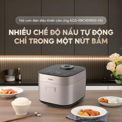 Nồi cơm điện tử AQUA 1.5 lít AQS-RBC401R(N)-VN