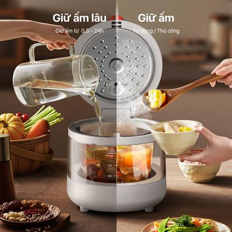 Nồi cơm điện tử Deerma 3 lít DEM-FB15W Màu Trắng