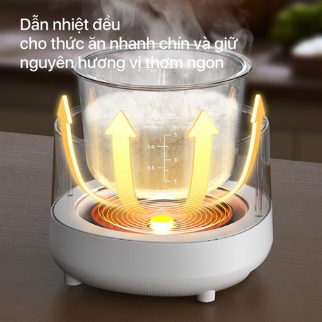 Nồi cơm điện tử Deerma 3 lít DEM-FB15W Màu Trắng