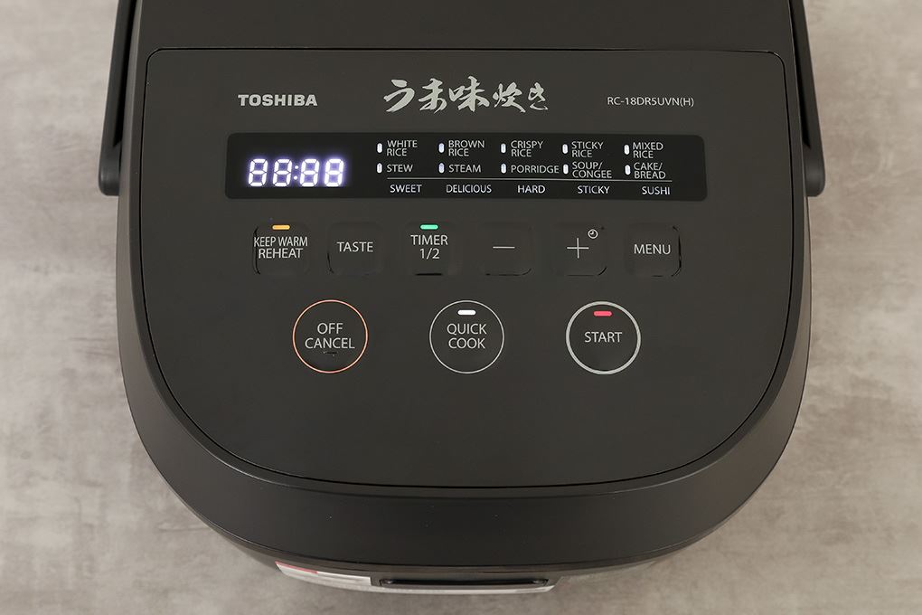 Nồi cơm điện tử Toshiba 1.8 lít RC-18DR5UVN(H) Màu Xám
